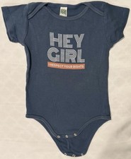 Hey Girl I Respect Your Rights Toddler Girls Top One-piece 12-18M Made In USA