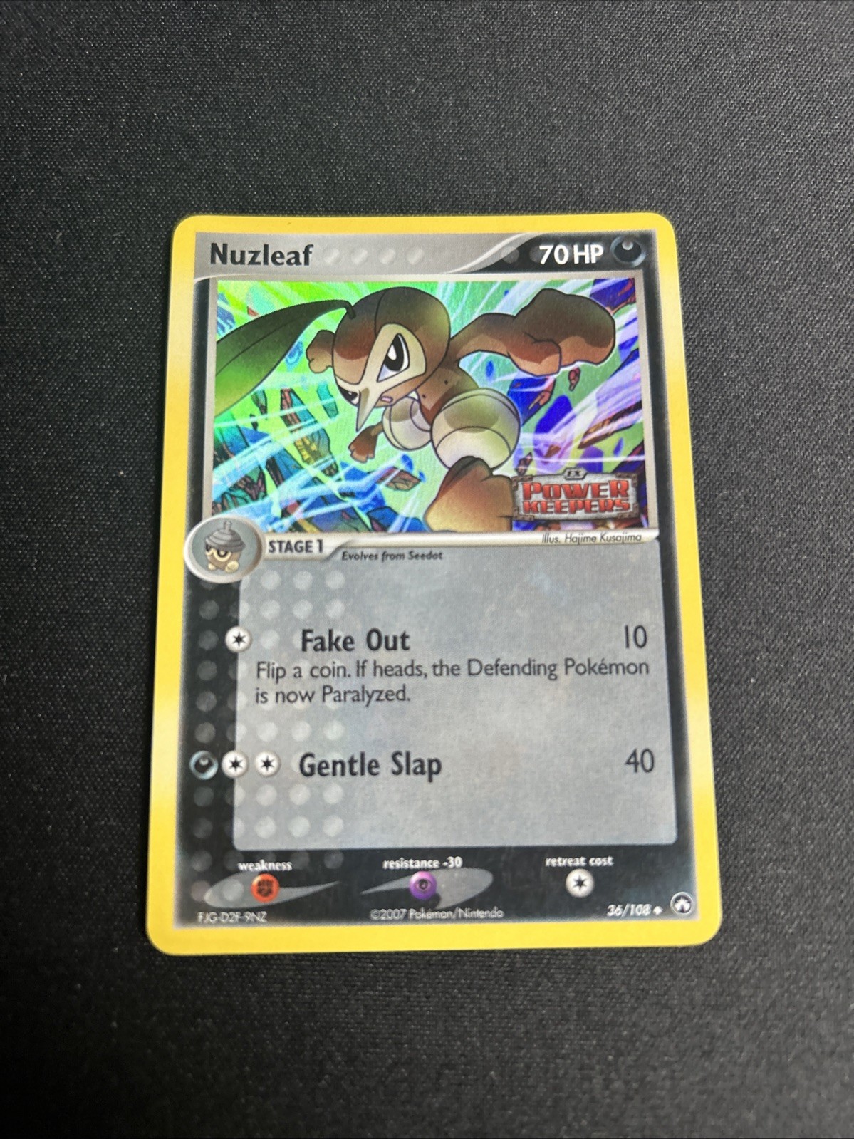 Nuzleaf 36/108 NM - EX Power Keepers Holofoil Stamped Holo Pokemon Card