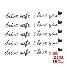 5pcs Drive Safe I Love You Sticker, Cute Car Decals Rearview Mirror Safe