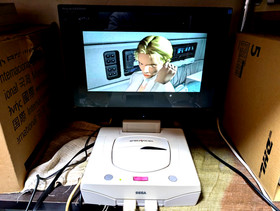 Sega Saturn White Console 3D Multi controller Game soft case Nights Japan