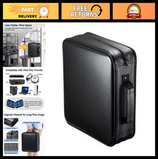 Heavy-Duty 320 Capacity CD DVD Case, Blu-ray Binder Holder, Black Storage Organi