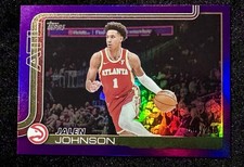 2025-2026 Topps Basketball Jalen Johnson Purple Foil Atlanta Hawks  /250