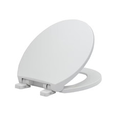 Plastic White Round Soft Close Toilet Seat Quiet Close Easy Install