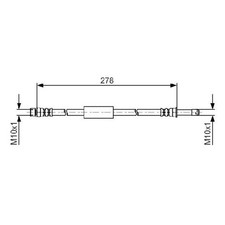 2x Bremsschlauch 24436135 hinten für BMW 5-er F10 Gran F07 F11 6-er F13 F12 F06