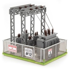 O Scale Electrical Substation Train Layout Building Power Utility Structure