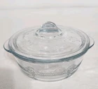 VTG Fire-King Sapphire Blue Philbe 5"Casserole Dish w/Lids Anchor Hocki SET OF 2