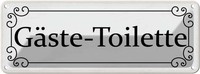 Blechschild 10X27 Cm GäSte-Toilette Geschenk Deko Geschenk Metall Schild