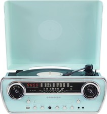 CR6047A-AB Powel 7-in-1 Bluetooth in/Out Vinyl Record Player with AM/FM Radio...