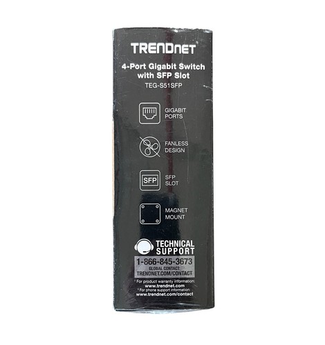 TRENDnet TEG-S51SFP 4-Port Gigabit Switch with SFP Slot NEW - Picture 3 of 6