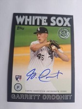 2021 Topps Update Garrett Crochet 1986 RC Auto Black Parallel /199 #86B-GC
