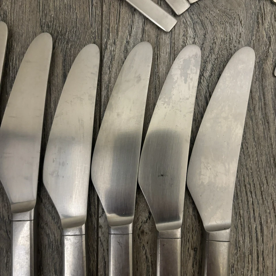 Georg Jensen Acero Inoxidable Dinamarca Flatwares Lote Mixto De 35 Foto 4 de 4