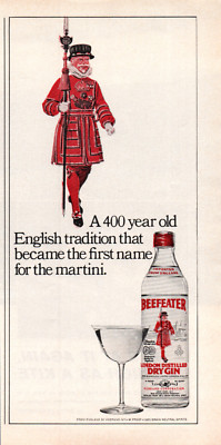 Beefeater Dry Gin Martini 1971 Vintage Color Alcohol Print Ad