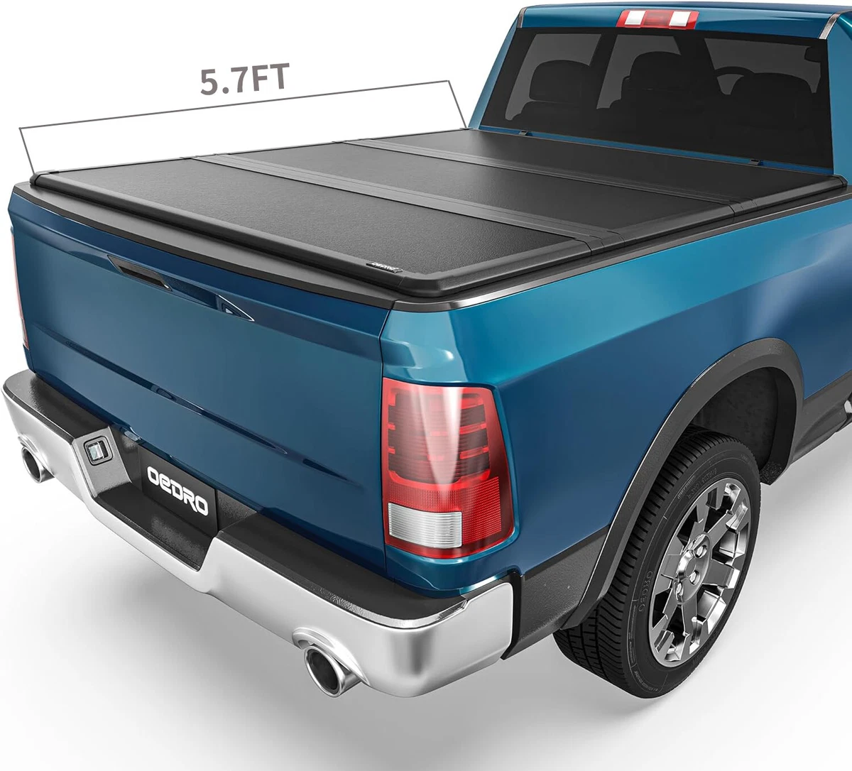 OEDRO FRP Hard 3 fold Tonneau Cover For 2009 2024 Dodge Ram 1500