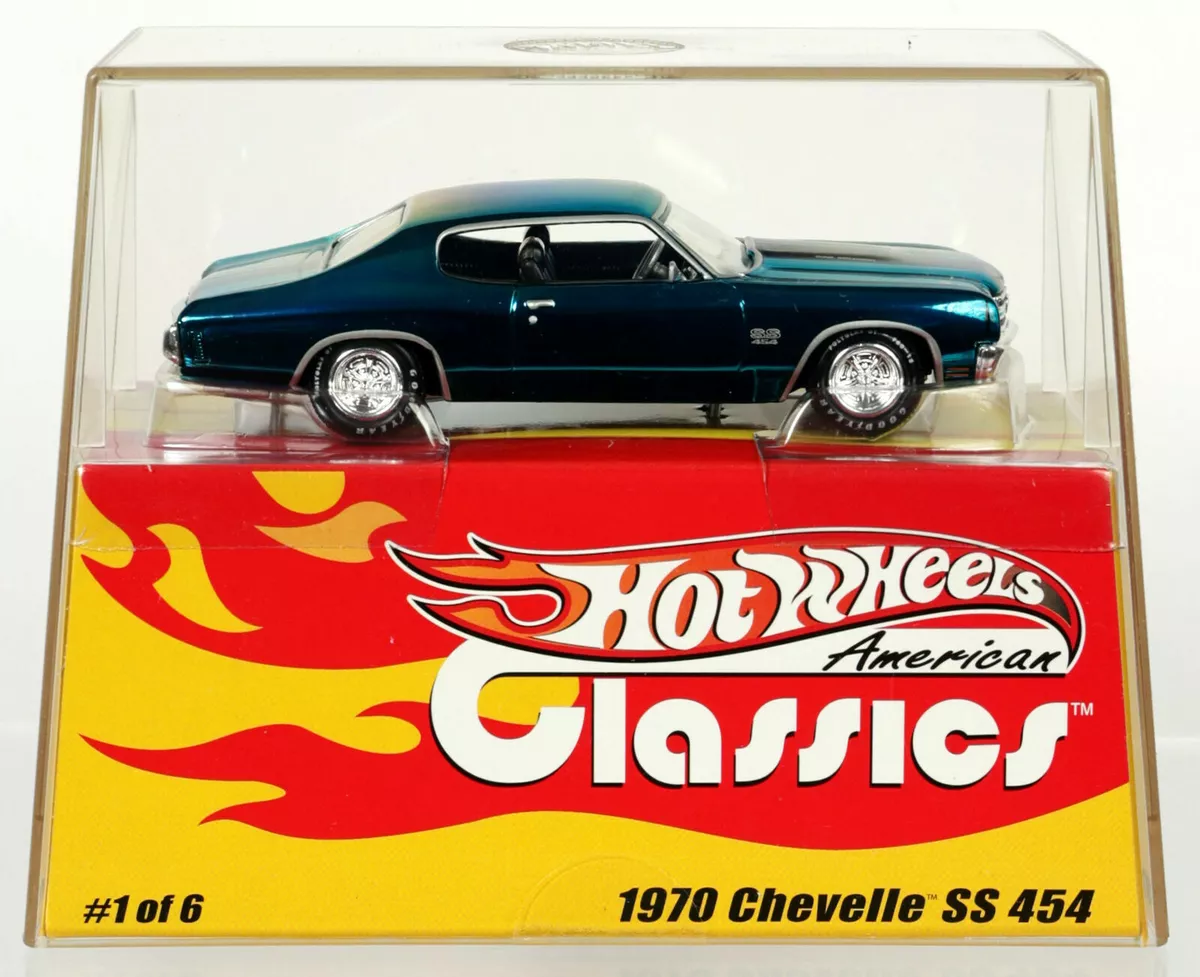 CHEVELLE SS 454 1970 CHEVY BLUE 1/43 HOT WHEELS AMERICAN CLASSIC