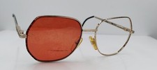 Vintage Giorgio Cipriani 845 Susan Brown Gold Oval Metal Sunglasses FRAMES ONLY
