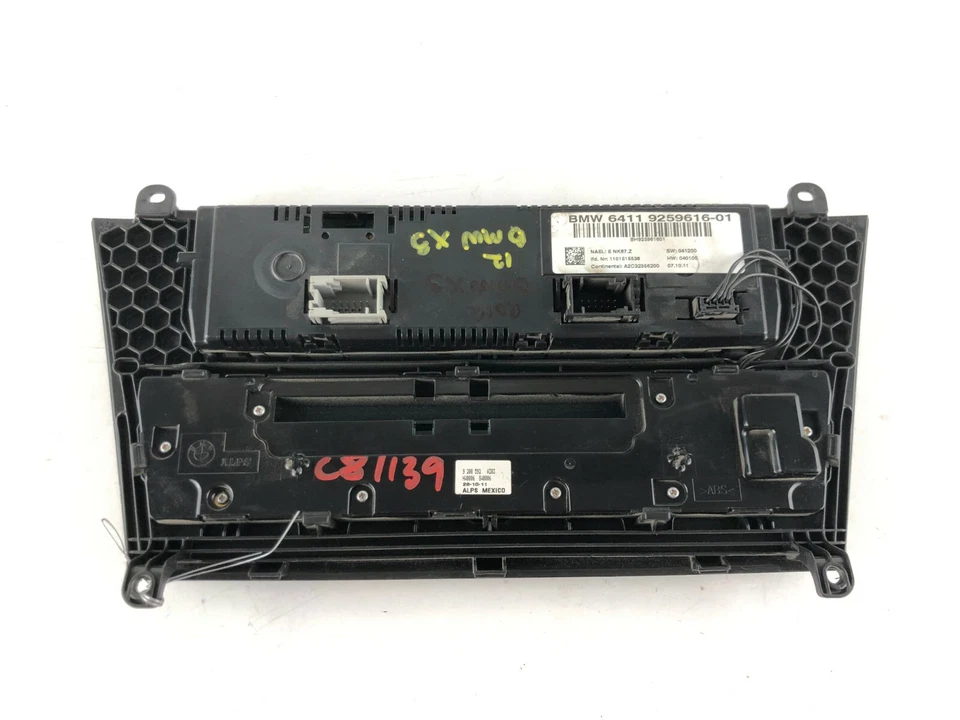 2011-2014 BMW X3 AC Heater Climate Control Temp 6411925961601 OEM - Image 4 of 4