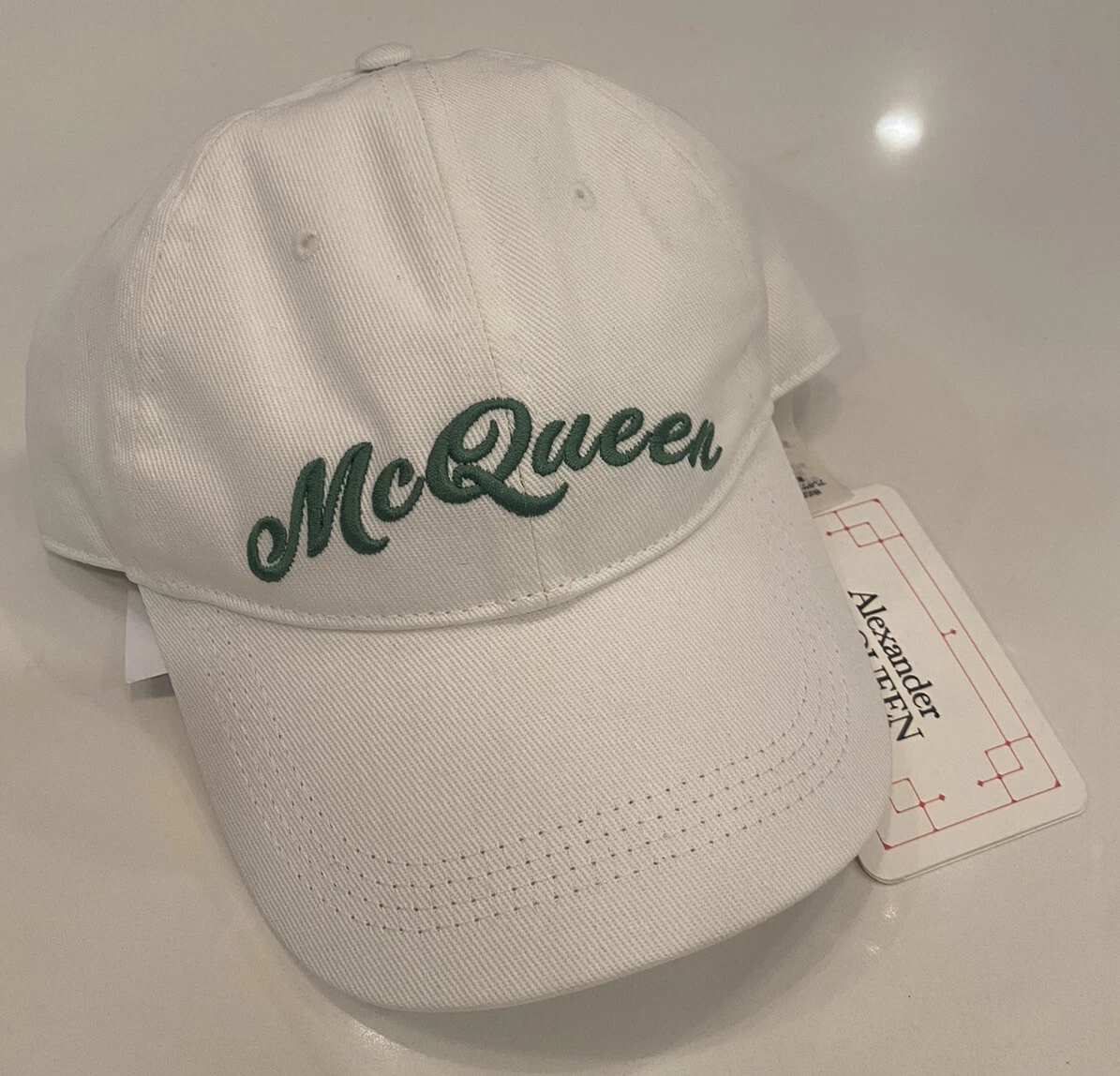 NEW Alexander McQueen Embroidered Logo Adjustable Baseball Cap Hat