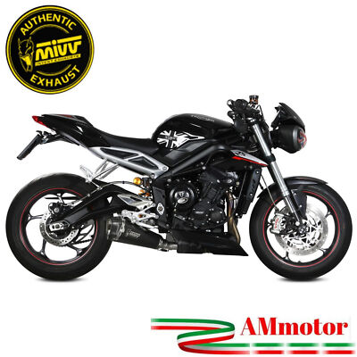 Auspuff Motorrad Mivv Triumph Street Triple 660 S 2020 Endtopf Delta Race Black