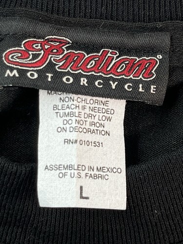 VTG 2003 Indian Motorcycle x Terminator 3 Mens L Shirt Graphic Print Black - Picture 3 of 12