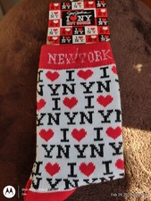 NIP Kids I Love New York Socks Big Apple Cozy Size 6-7 Three Pairs