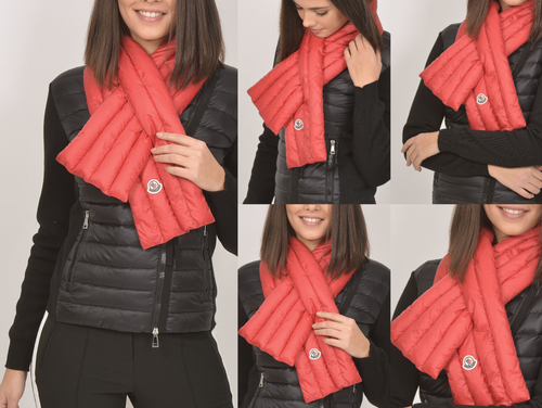 MONCLER Daunenschal Sciarpa Down Puffer Scarf Schal Mufflers Stola Gesteppte New - Bild 12 von 15