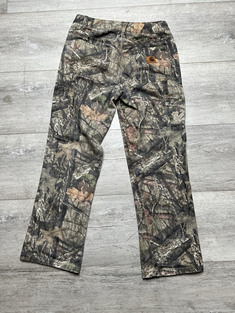 VTG Carhartt Realtree Camo Work Carpenter Youth Pants Tag Sz 12
