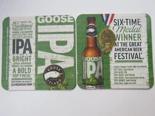 Cool Beer Collectible COASTER ~ GOOSE ISLAND Brewing Co IPA ~ 6-Time GABF Winner