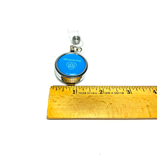 Thyssen Krupp Retractable Metal Reel w/ String Badge ID Holder Belt Clip Recoil - Picture 4 of 5