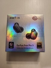 EarFun Free Pro 3 Hybrid Noise-Cancelling Wireless Earbuds - Black
