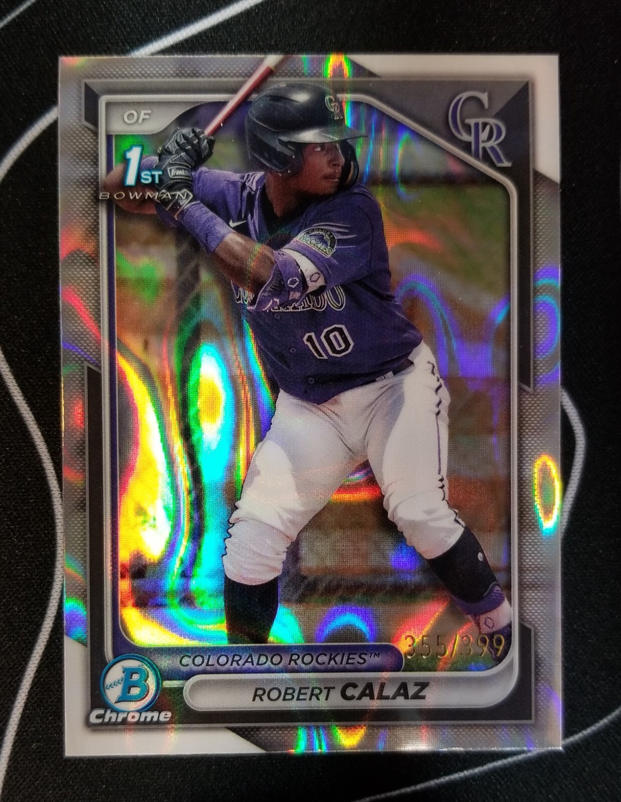 2024 Bowman Chrome Prospects Lava Refractors BCP131 Robert Calaz 355/399 Rockies