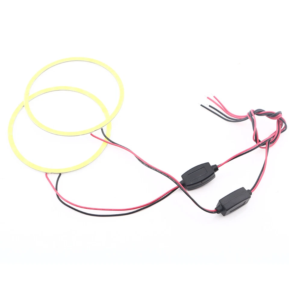 2Pcs 12V 24V COB LED Halo Ring Angel Eyes 60mm 70mm 80mm 90mm 100mm 110mm 120mm - Image 2 of 4