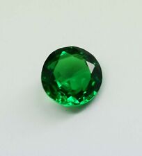 Natural 10-12 Ct Faceted Round Green Colombian Emerald Certified Loose Gemstone