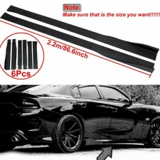 86.6'' Side Skirts Rocker Panel Lip Splitter for Dodge Charger RT SRT SXT 06-21