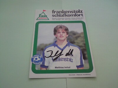 Autogrammkarte Viktoria Aschaffenburg Matthias Imhof