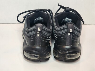 Nike Air Max 97 Triple Black Athletic Shoe 921522-011 Size 6Y 