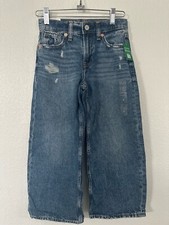 Gap Girls Low Stride Wide Leg Medium wash Jeans Adjustable waist Size 6