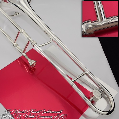 1965 Vintage King H. N. White 3B Concert Trombone Silver Plate Rare - Picture 9 of 14