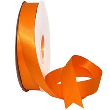 Double Face Satin Ribbon 7/8" x 50YD Tangerine Ribbon for Gift Wrapping Crafts