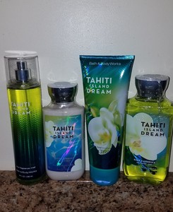 Details About 4 Pc Bath Body Works Tahiti Island Dream Mist Lotion Body Cream Shower Gel