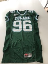 Game Worn Used Nike Tulane Green Wave Football Jersey Size L #96