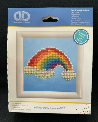 Sealed Diamond Dotz Ever Living Rainbow Beginner Kit w/ Frame 4'' x 4''