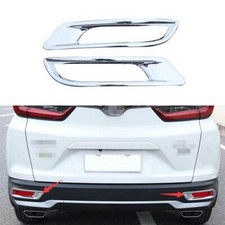 Chrome Abs Rear Fog Light Lamp Cover Trim 2pcs Fit For Honda Crv Cr-v 2020-2022