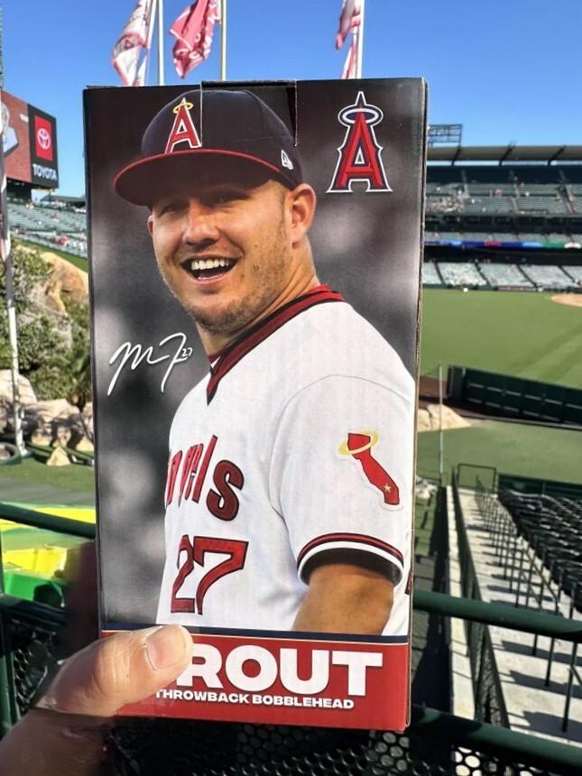 Mike Trout Bobblehead 2024 + Los Angeles Angels Vintage