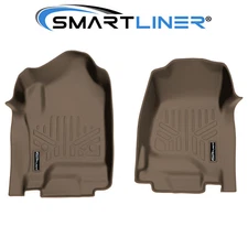 SMARTLINER Custom Fit Floor Mats 1st Row OEM Tan 2014-2018 Chevrolet Silverado