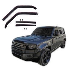 Windabweiser GP Regenabweiser F&uuml;r Land Rover Defender Ab 2020 4-Tlg Set Schwarz