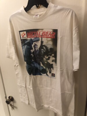 KONAMI L GEAR SOLID Δ: Tシャツ L Vintage 1998 Metal Gear Solid Original Promo T-Shirt Size XL