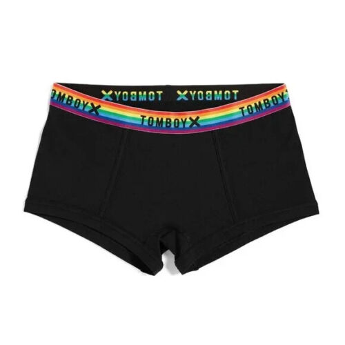TomboyX Boy Shorts Black Rainbow 3X NWT