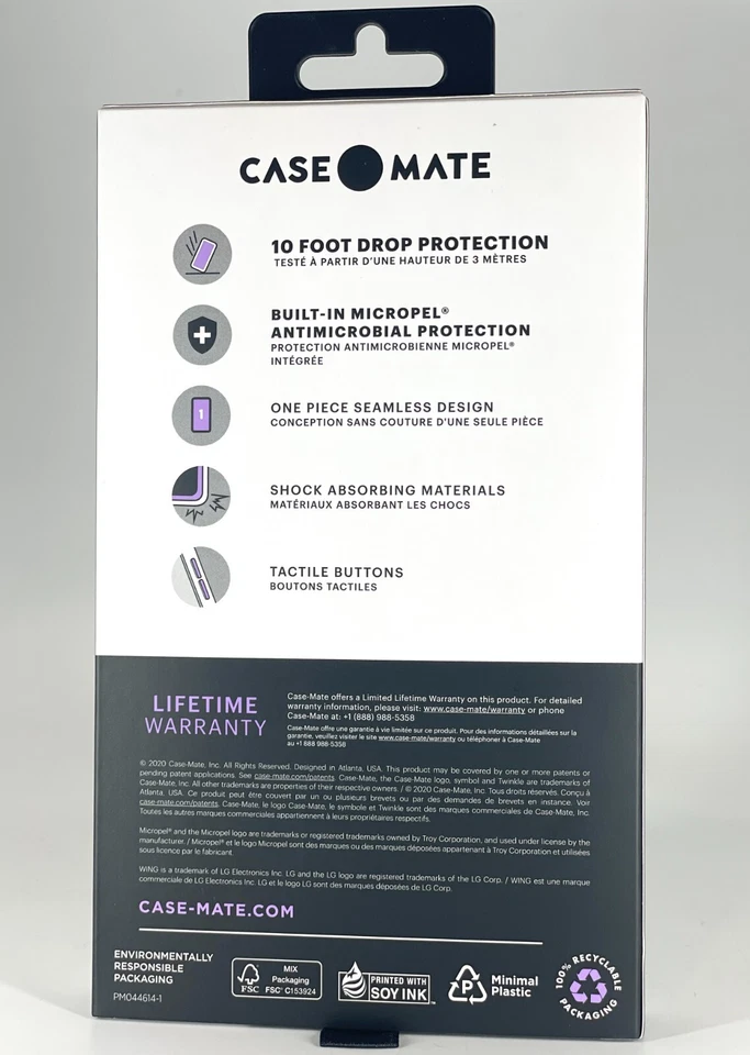 Case-Mate Multi Drop Protection Hard Case Cover For LG Wing - Gold Stardust - Image 3 of 4