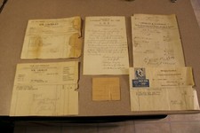 Vintage Lewisburg, PA Sales Receipts William Cromley Steamfitters Temple 138 LGE