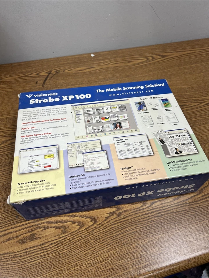 VISIONEER STROBE XP 100 BLACK PORTABLE SHEETFEED DOCUMENT MOBILE SCANNER - Image 3 of 4